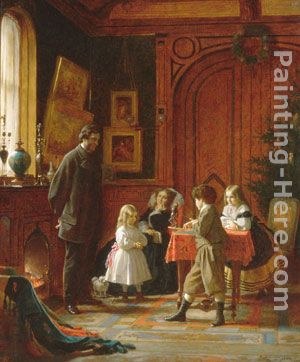 Eastman Johnson Christmas-Time, The Blodgett Family